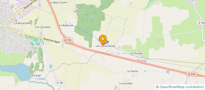 localisation de l'entreprise MONSIEUR FLAVIEN HUNEAU  OMBREE D'ANJOU