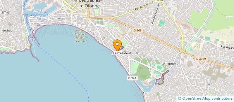 localisation de l'entreprise MONSIEUR FLAVIEN JUILLET à LES SABLES D'OLONNE