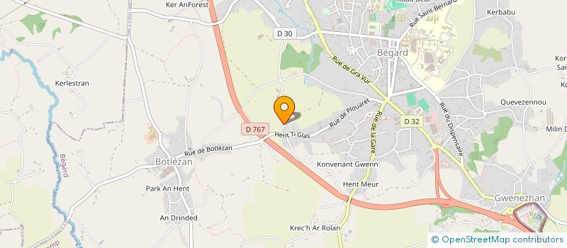 localisation de l'entreprise MONSIEUR FLAVIEN LE DU  BEGARD