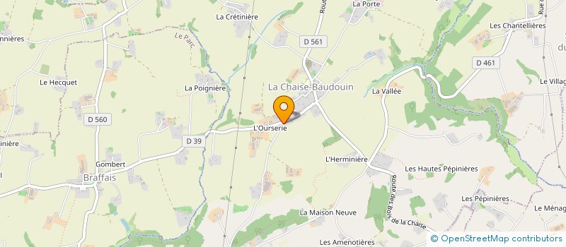 localisation de l'entreprise MONSIEUR FLAVIEN LETELLIER  LA CHAISE-BAUDOUIN