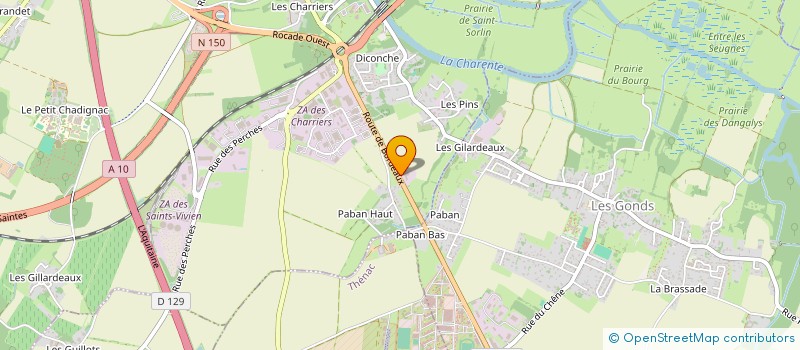 localisation de l'entreprise MONSIEUR FLAVIEN NAUDIN  SAINTES