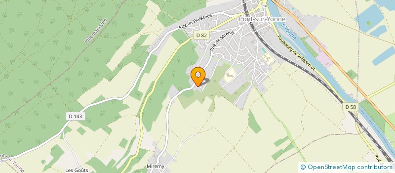 localisation de l'entreprise MONSIEUR FLAVIEN OGUENIN à PONT-SUR-YONNE