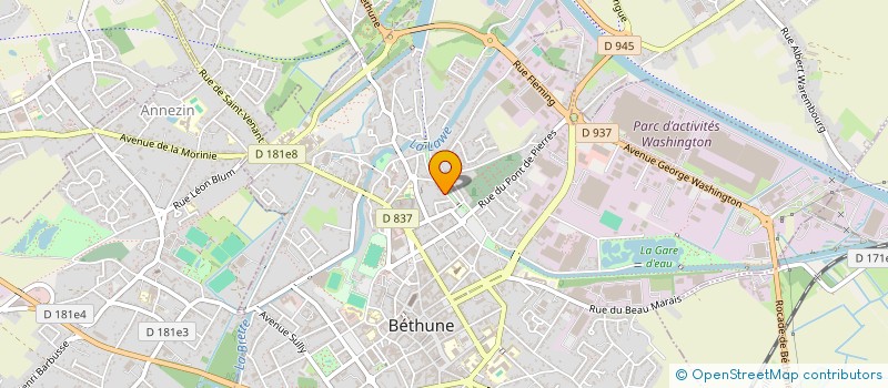 localisation de l'entreprise MONSIEUR FLAVIO BOVOLENTA  BETHUNE