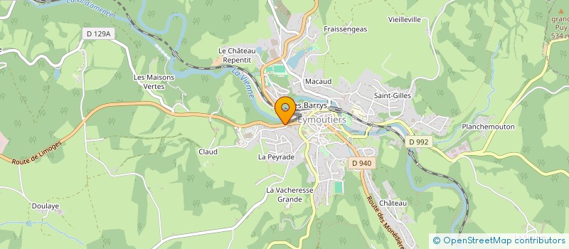 localisation de l'entreprise MONSIEUR FLORENT BETTON à EYMOUTIERS