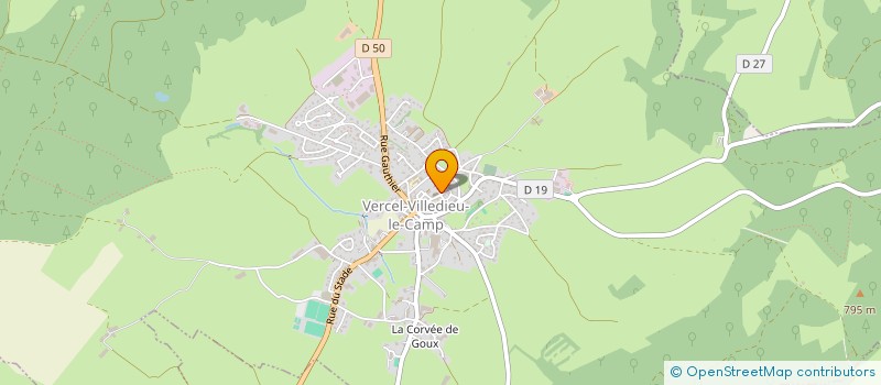 localisation de l'entreprise MONSIEUR FLORENT BUCHIN à VERCEL-VILLEDIEU-LE-CAMP