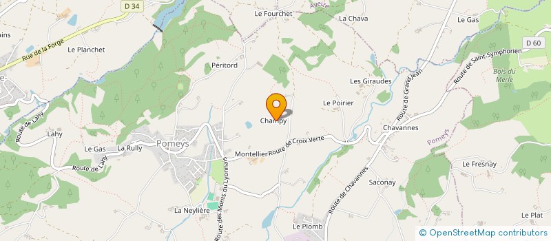 localisation de l'entreprise MONSIEUR FLORENT CELLIER à POMEYS