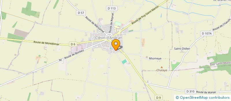 localisation de l'entreprise MONSIEUR FLORENT CHAZET  CLEON-D'ANDRAN