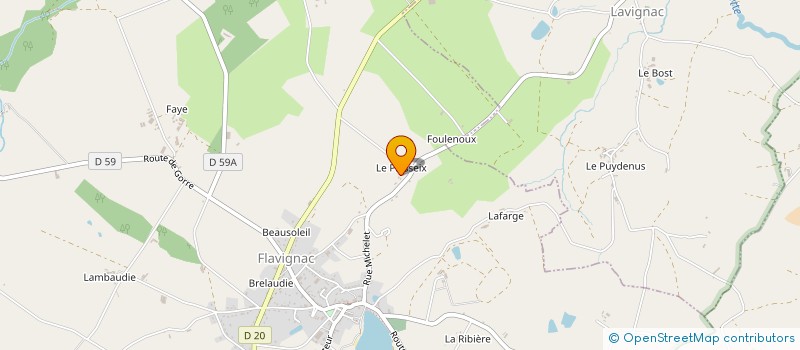 localisation de l'entreprise MONSIEUR FLORENT CONJAUD  FLAVIGNAC