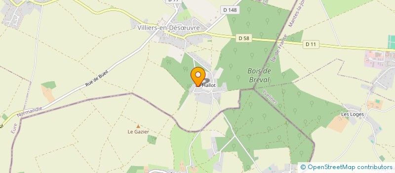 localisation de l'entreprise MONSIEUR FLORENT COURTAIGNE à VILLIERS-EN-DESŒUVRE