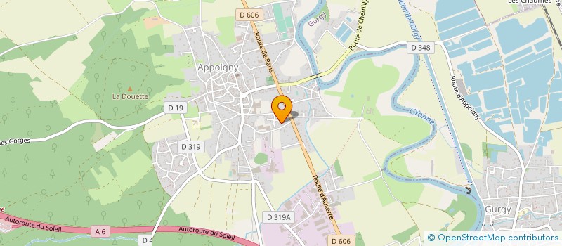 localisation de l'entreprise MONSIEUR FLORENT DENIS à APPOIGNY