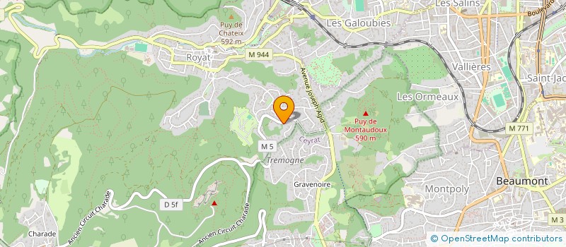 localisation de l'entreprise MONSIEUR FLORENT DUCHER  ROYAT