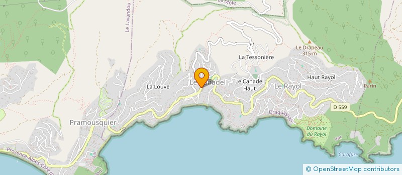 localisation de l'entreprise MONSIEUR FLORENT DUCLOUD à RAYOL-CANADEL-SUR-MER