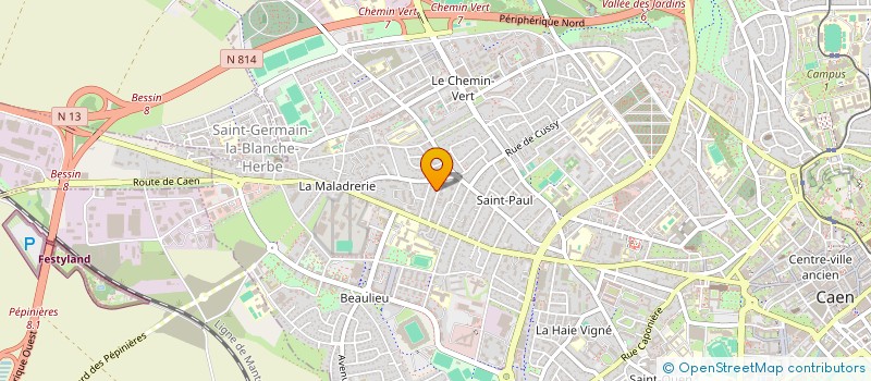 localisation de l'entreprise MONSIEUR FLORENT GARNIER à CAEN