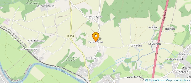 localisation de l'entreprise MONSIEUR FLORENT GARNIER à SAINT-SAVINIEN