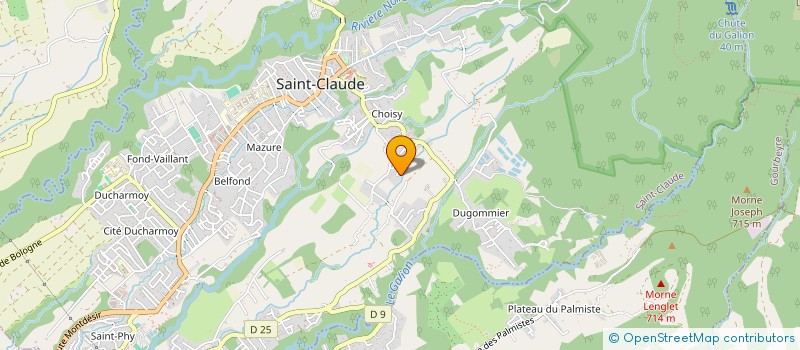 localisation de l'entreprise MONSIEUR FLORENT HOUILLON à SAINT-CLAUDE