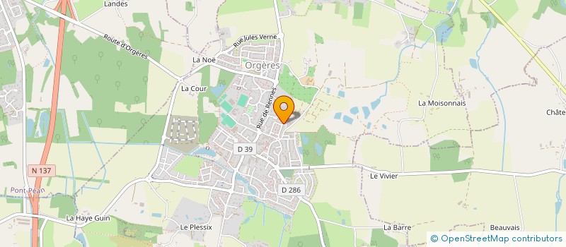 localisation de l'entreprise MONSIEUR FLORENT MIOSSEC  ORGERES