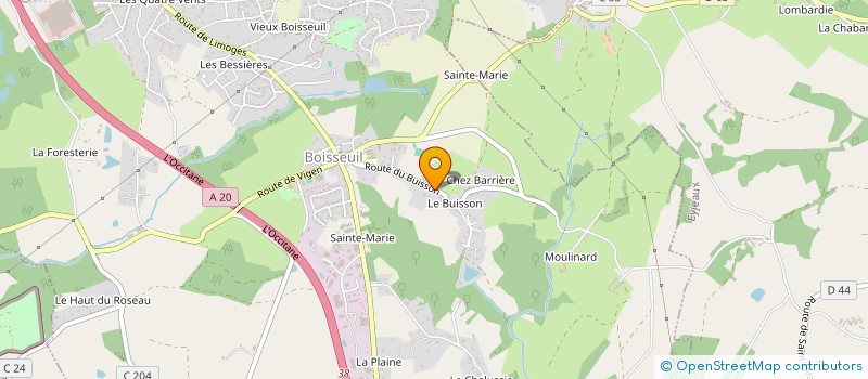 localisation de l'entreprise MONSIEUR FLORENT MOULINARD  BOISSEUIL