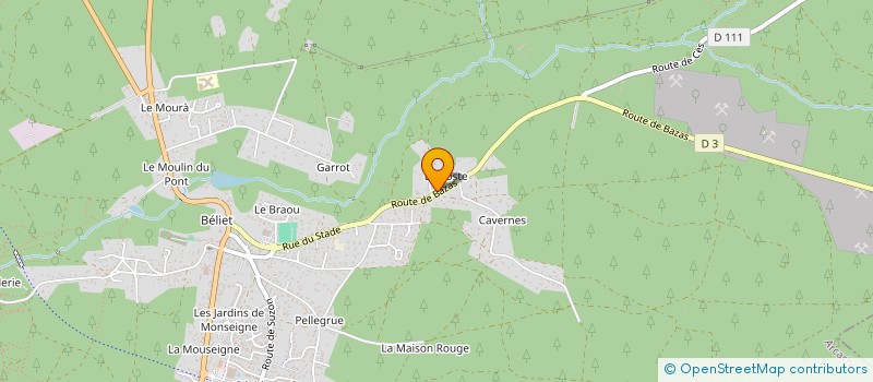 localisation de l'entreprise MONSIEUR FLORENT PALLEJA  BELIN-BELIET