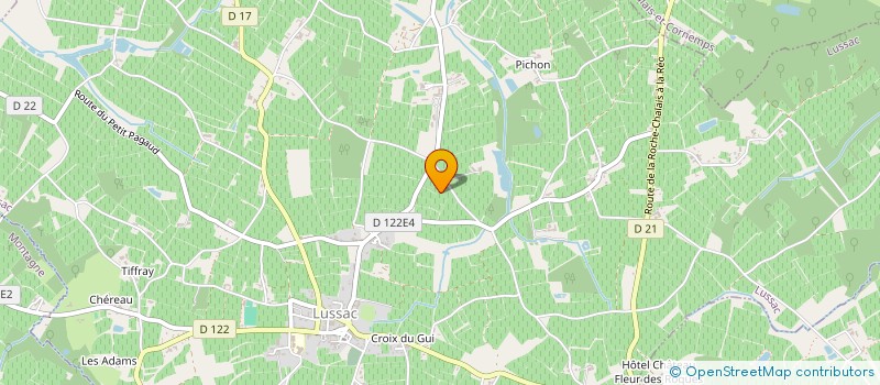 localisation de l'entreprise MONSIEUR FLORENT ROGERIE à LUSSAC
