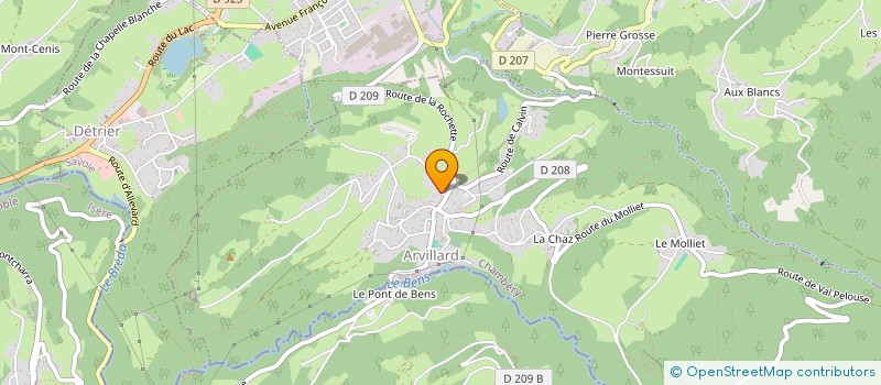 localisation de l'entreprise MONSIEUR FLORENT SAUNIER  ARVILLARD