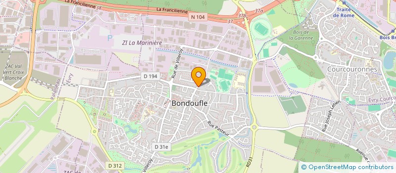 localisation de l'entreprise MONSIEUR FLORENT SIMON  BONDOUFLE