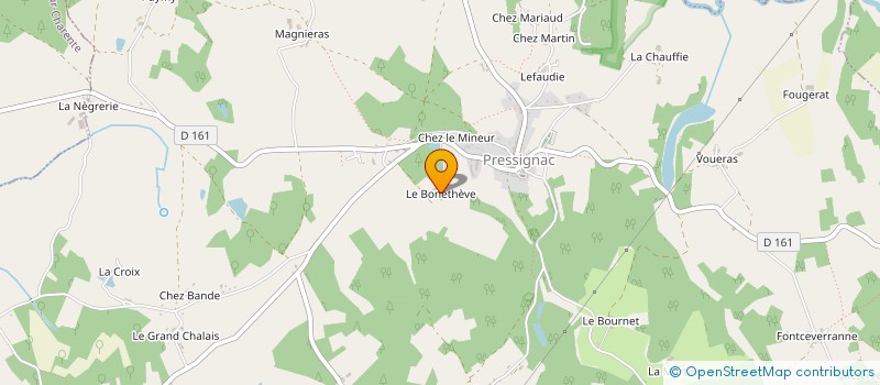 localisation de l'entreprise MONSIEUR FLORIAN BESLON à PRESSIGNAC