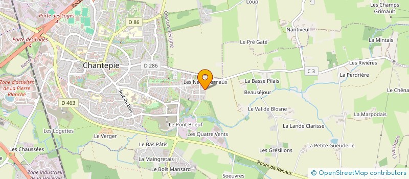 localisation de l'entreprise MONSIEUR FLORIAN BOURCIER  CHANTEPIE