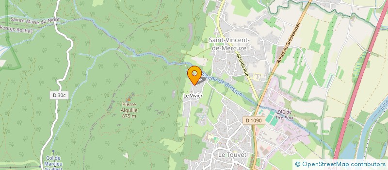 localisation de l'entreprise MONSIEUR FLORIAN CADORIN  LE TOUVET