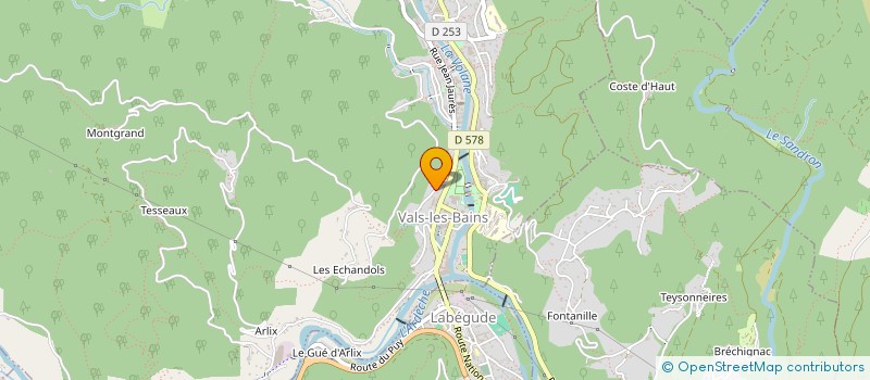 localisation de l'entreprise MONSIEUR FLORIAN CHANEAC à VALS-LES-BAINS