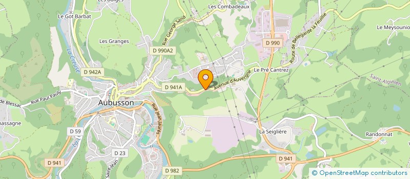 localisation de l'entreprise MONSIEUR FLORIAN CHAVIGNAUD à AUBUSSON