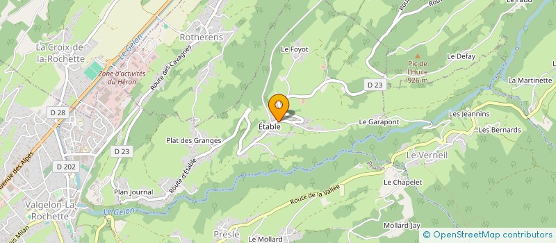 localisation de l'entreprise MONSIEUR FLORIAN FLORY à VALGELON-LA ROCHETTE