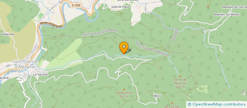 localisation de l'entreprise MONSIEUR FLORIAN GOSSELIN à SAINT VINCENT D'OLARGUES