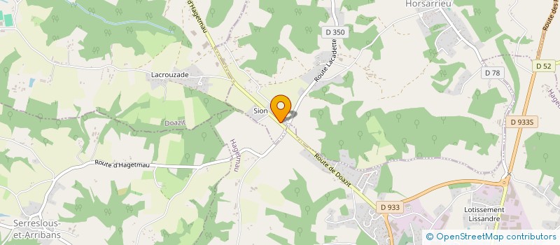 localisation de l'entreprise MONSIEUR FLORIAN LALANNE  HORSARRIEU