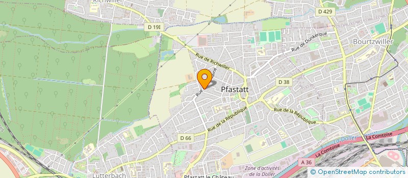 localisation de l'entreprise MONSIEUR FLORIAN LEU  PFASTATT