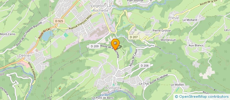 localisation de l'entreprise MONSIEUR FLORIAN OFFREDI  ARVILLARD