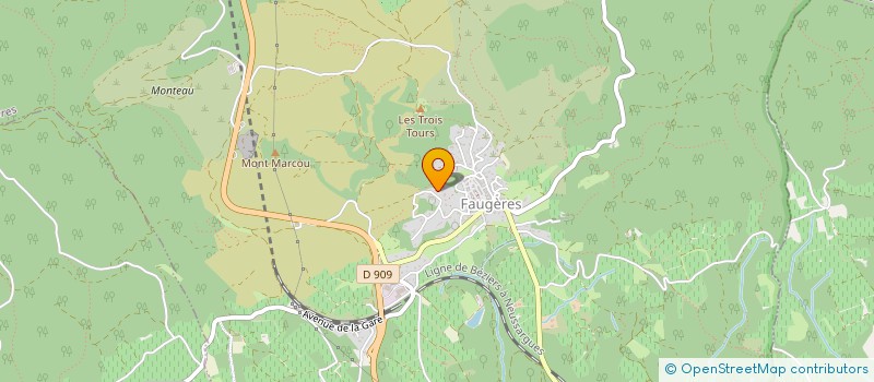 localisation de l'entreprise MONSIEUR FLORIAN PASTOR  FAUGERES