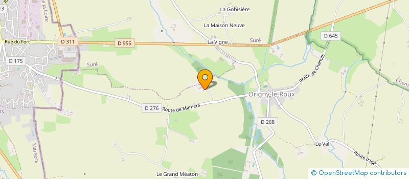localisation de l'entreprise MONSIEUR FLORIAN PORTAIS à ORIGNY-LE-ROUX