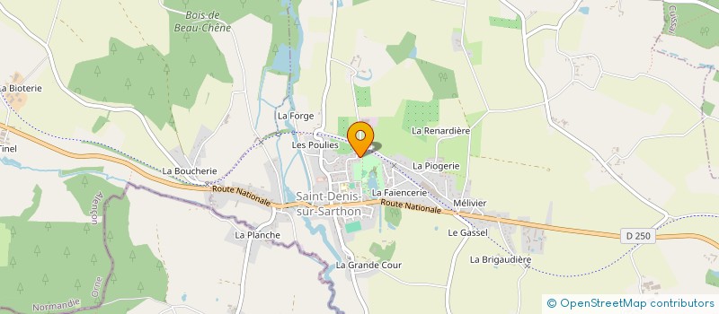 localisation de l'entreprise MONSIEUR FLORIAN REGNIER à SAINT-DENIS-SUR-SARTHON