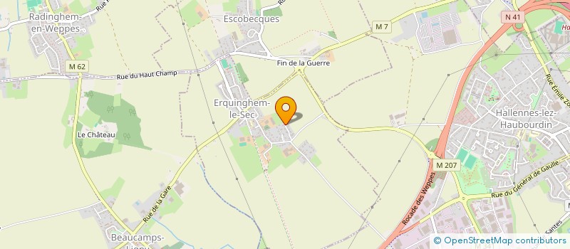 localisation de l'entreprise MONSIEUR FLORIAN ROGET  ERQUINGHEM-LE-SEC