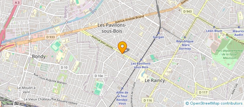 localisation de l'entreprise MONSIEUR FORMATION PLUS  LES PAVILLONS-SOUS-BOIS