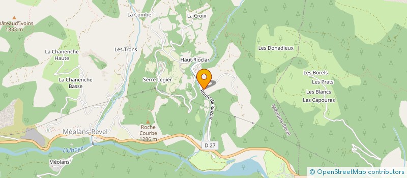 localisation de l'entreprise MONSIEUR FORTUNE HONNORE à LE LAUZET-UBAYE