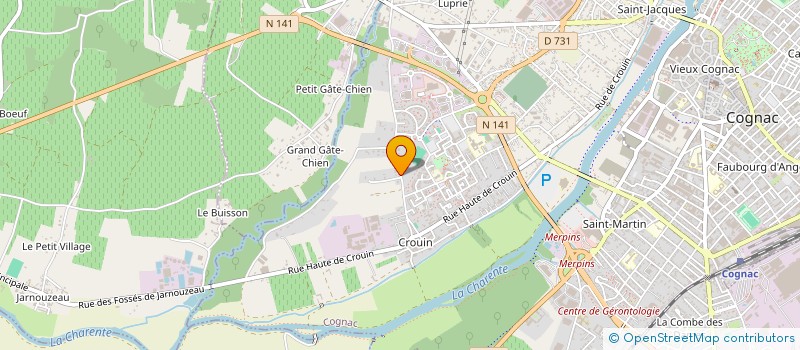 localisation de l'entreprise MONSIEUR FOU VUONG à COGNAC