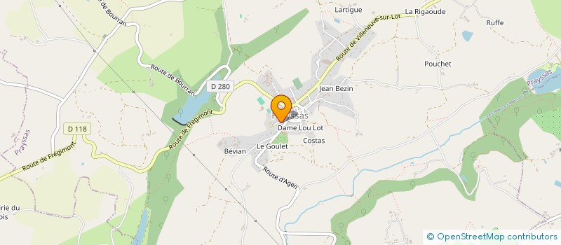 localisation de l'entreprise MONSIEUR FOUAD OU-RABAH  PRAYSSAS