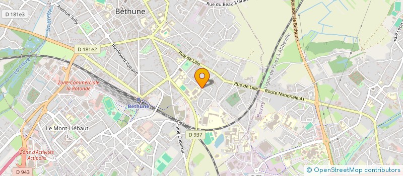 localisation de l'entreprise MONSIEUR FOUED ZAHZAH  BETHUNE