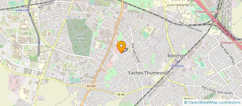 localisation de l'entreprise MONSIEUR FOULCAUD LEFEBVRE à FACHES-THUMESNIL