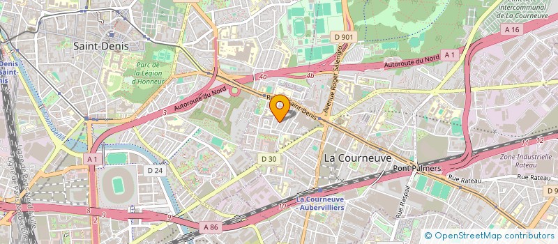 localisation de l'entreprise MONSIEUR FOUSSENOU DAKOURI à LA COURNEUVE
