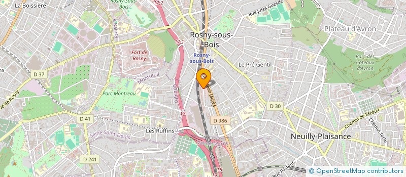 localisation de l'entreprise MONSIEUR FOUSSEYNOU CISSE à ROSNY-SOUS-BOIS