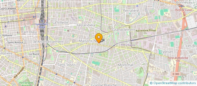 localisation de l'entreprise MONSIEUR FRADIN HUGO  VILLEURBANNE