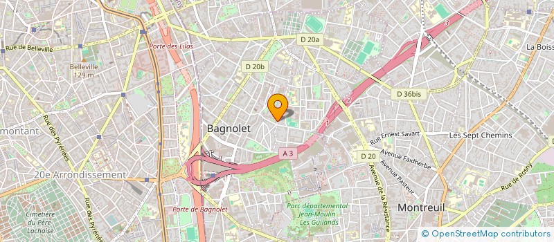 localisation de l'entreprise MONSIEUR FRADJI RACCAH à BAGNOLET