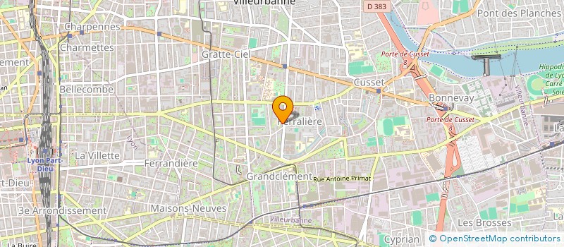 localisation de l'entreprise MONSIEUR FRANCIOLI FRANCO TOMAS  VILLEURBANNE